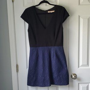 Hutch Twofer Dress VNeck Black and Blue Lace